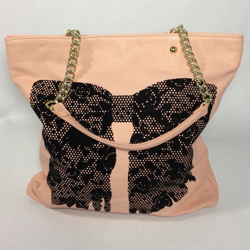 Betsy Johnson bow pink tote